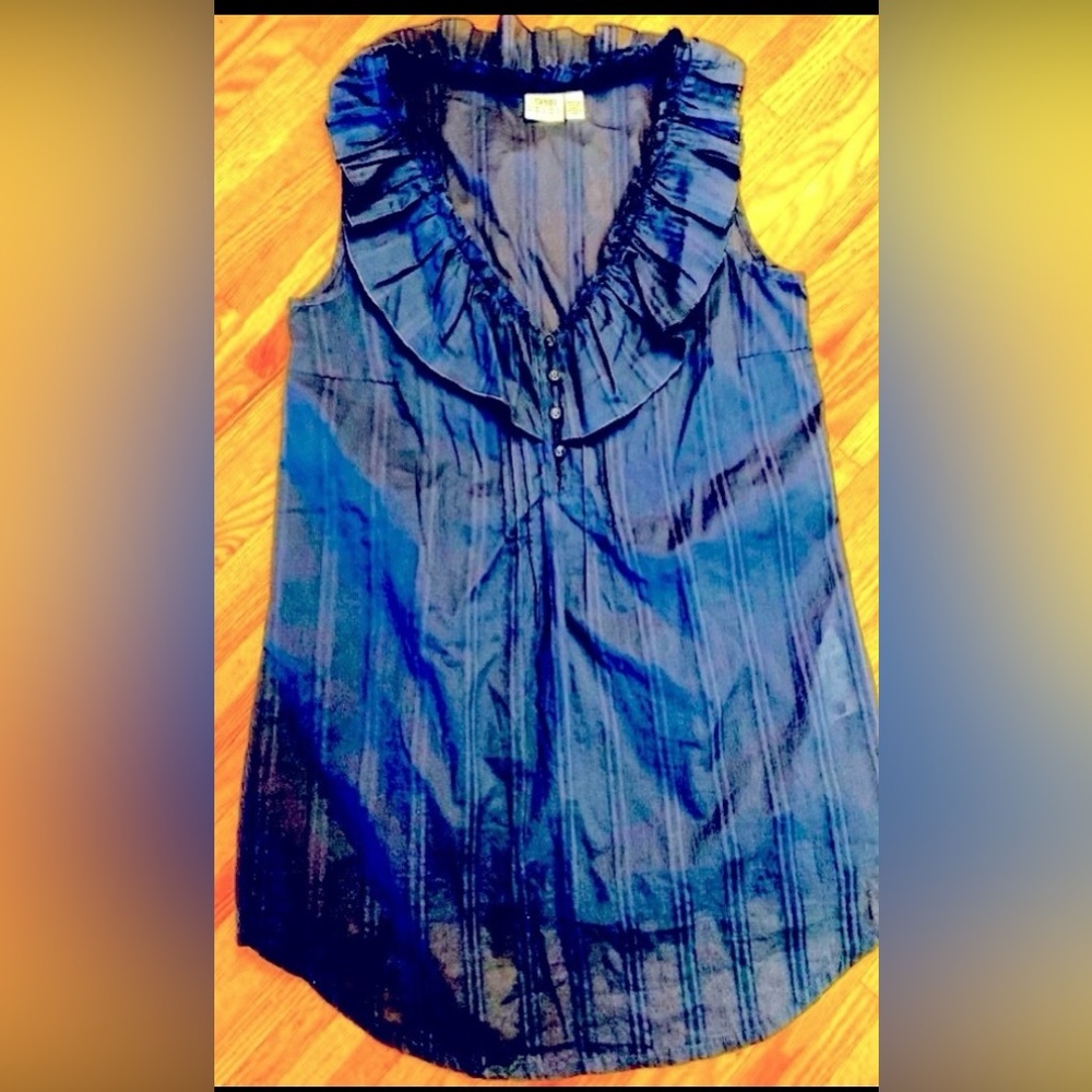 ESPRIT | Cotton Navy Blue sleeveless top. Size XS‎